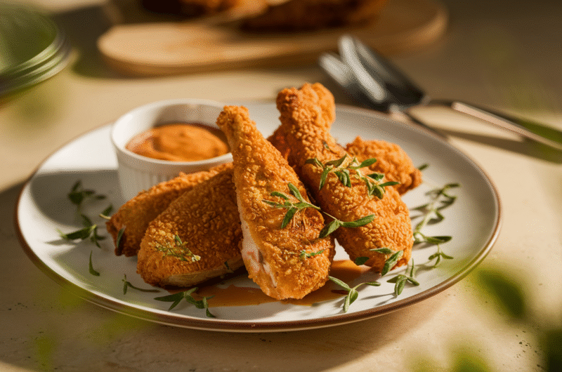 Tiras de Pollo Crujientes Caseras en Freidora de Aire